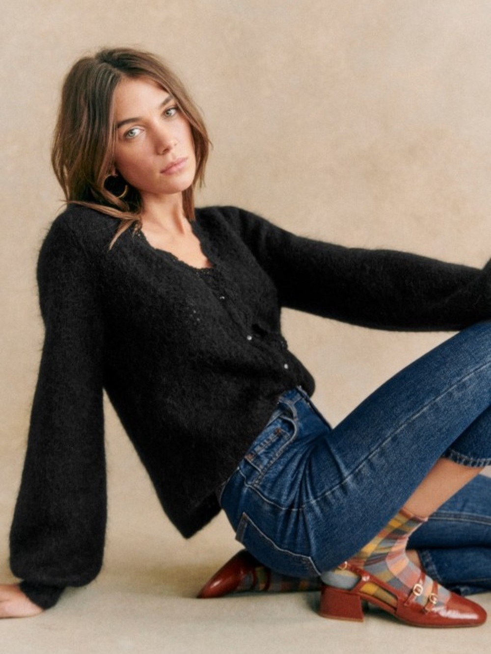 Gilet angelie noir Sezane